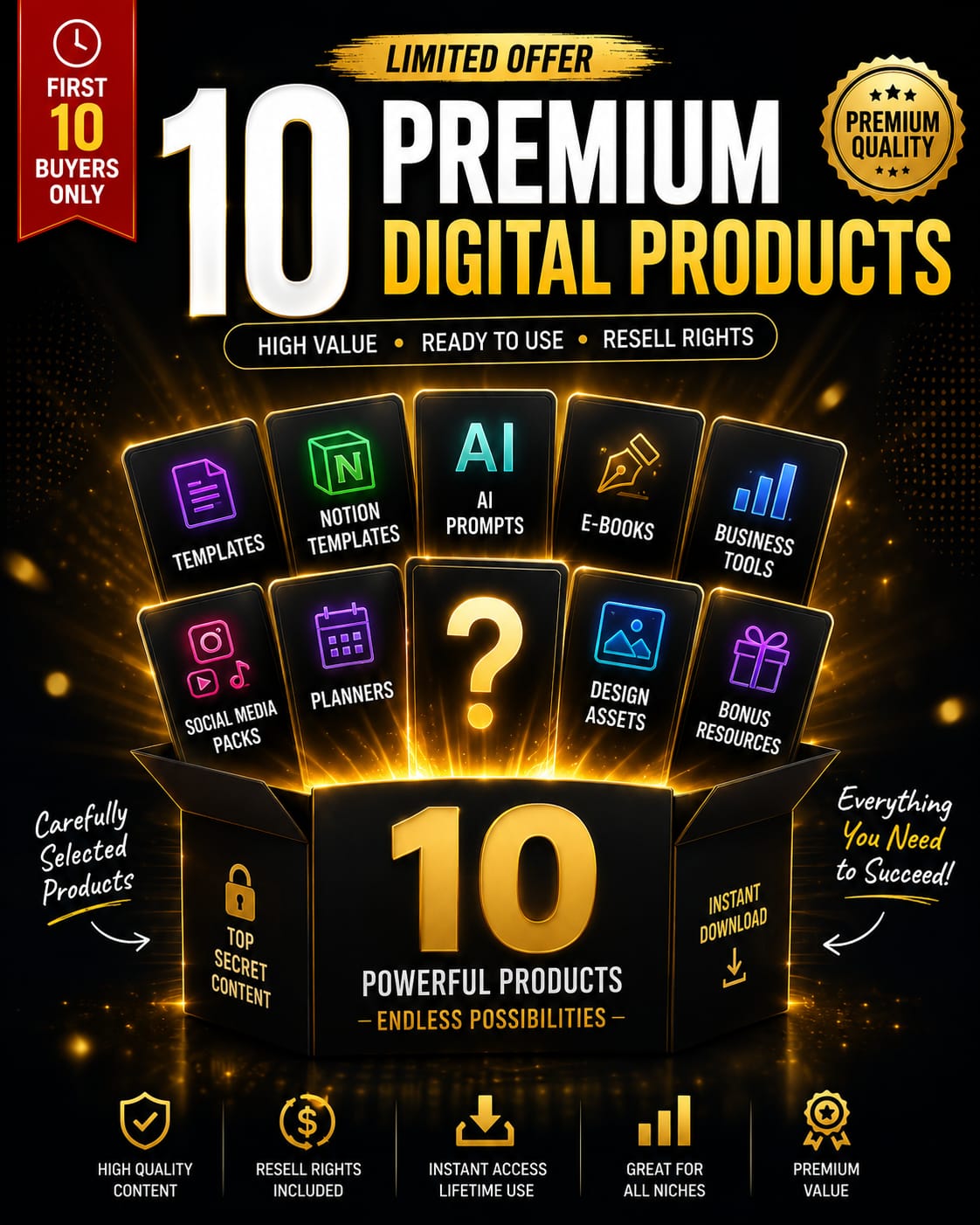 🔥 Exclusive Offer: 10 Premium Digital Products for the First 10 Buyers Only